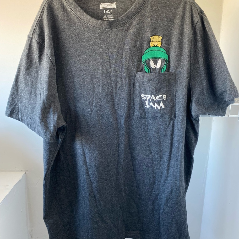 Space Jam Tailgate embroidered Gray T-Shirt